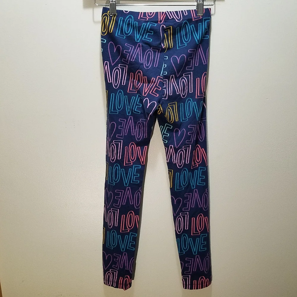 Children's Place Peach Dress Navy Love Leggings Cat & Jack Girls Kids Large L